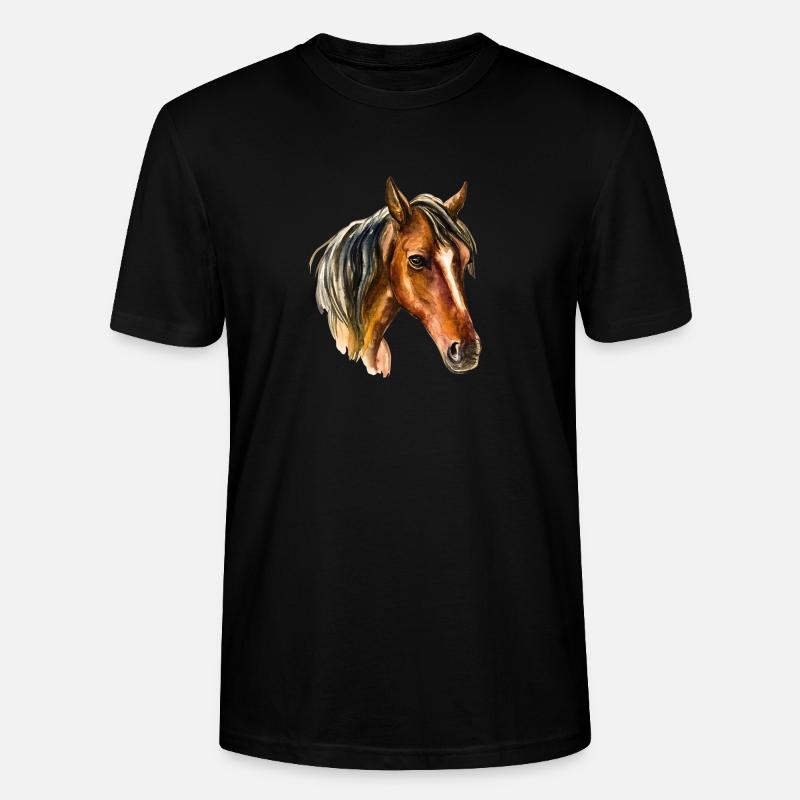 Pferd1 - Stanley/Stella Unisex Bio-T-Shirt CRAFTER - Schwarz