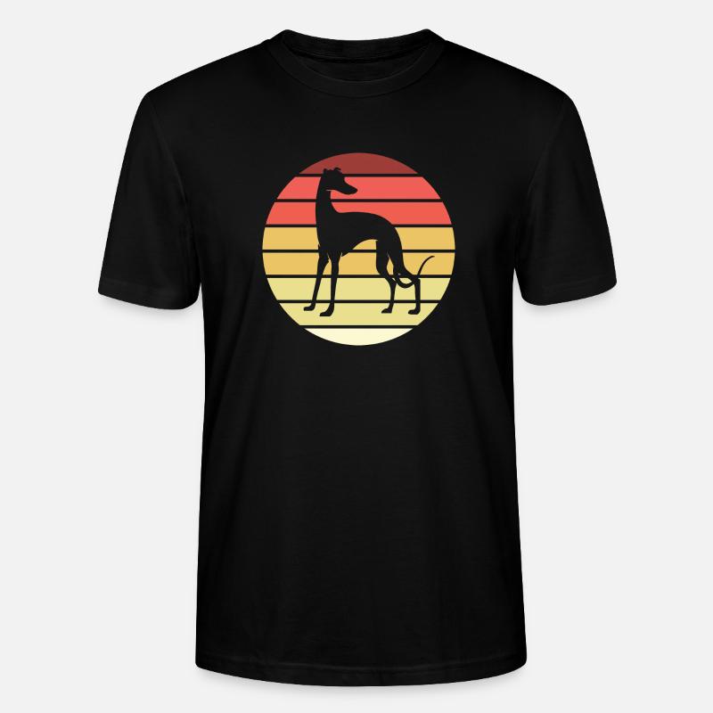 Whippet Retro Hund - Stanley/Stella Unisex Bio-T-Shirt CRAFTER - Schwarz
