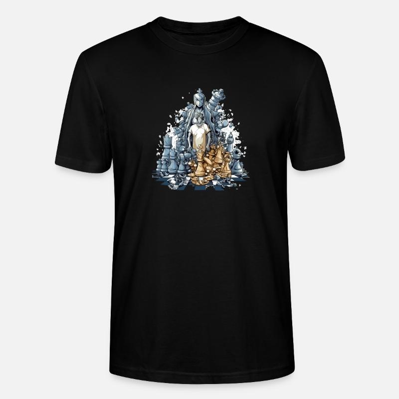 Carnage échiquéen - T-shirt bio CRAFTER Stanley Stella Unisexe - noir