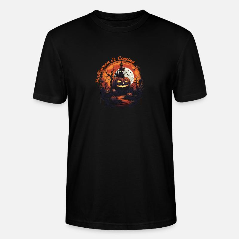 Citrouille d’Halloween arrive - T-shirt bio CRAFTER Stanley Stella Unisexe - noir