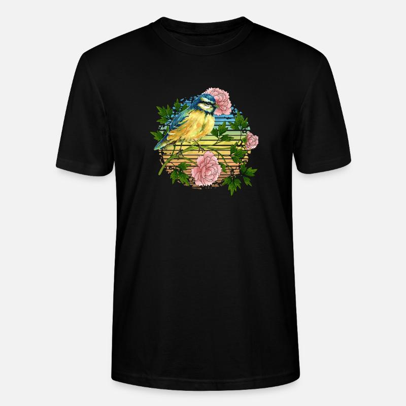 Bunter Vogel - Stanley/Stella Unisex Bio-T-Shirt CRAFTER - Schwarz