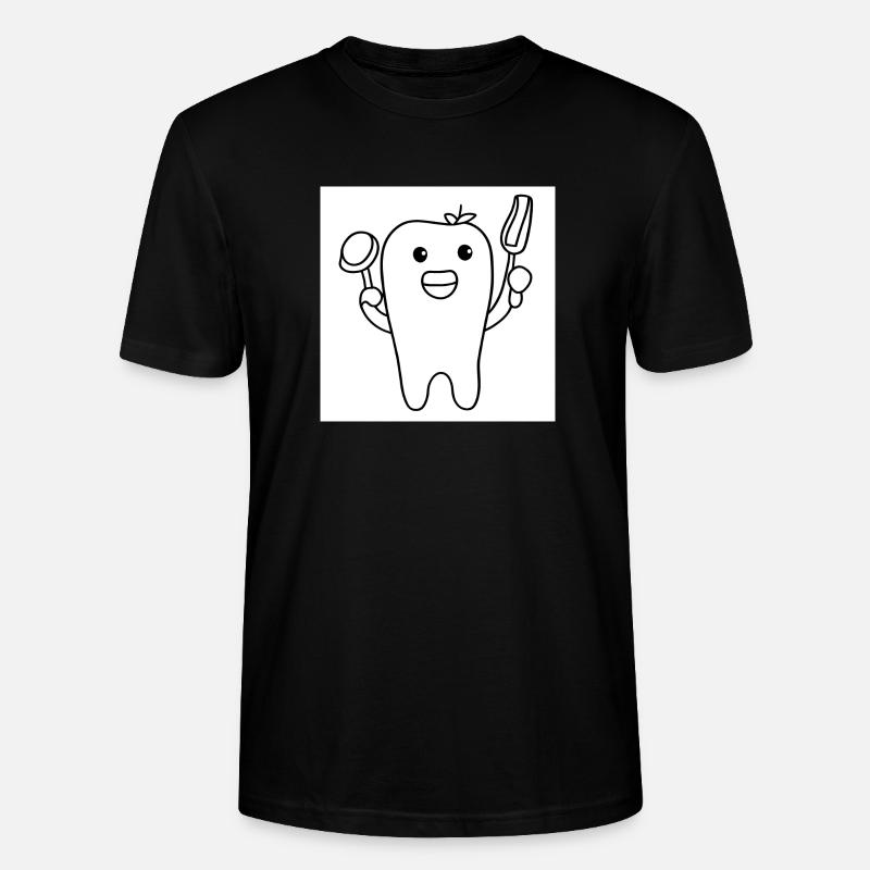 dent noire et blanche - T-shirt bio CRAFTER Stanley Stella Unisexe - noir