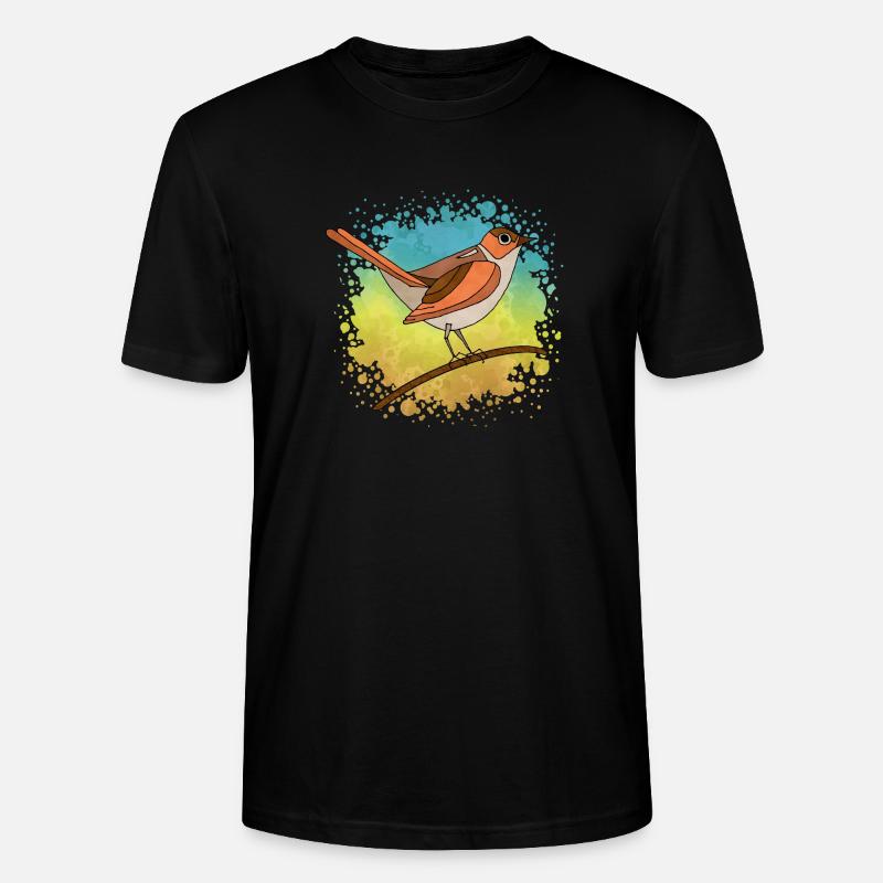 Bunter Vogel - Stanley/Stella Unisex Bio-T-Shirt CRAFTER - Schwarz