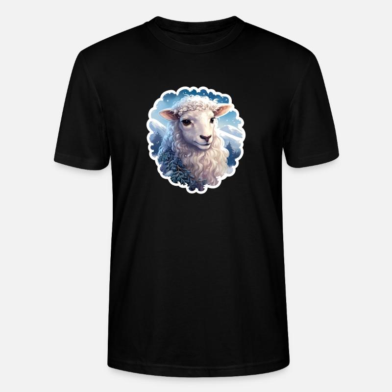 Weihnachtslamm - Stanley/Stella Unisex Bio-T-Shirt CRAFTER - Schwarz
