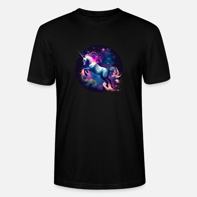Magisches Einhorn - Stanley/Stella Unisex Bio-T-Shirt CRAFTER - Schwarz
