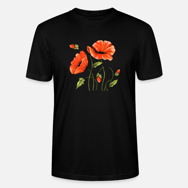 Blumen - Stanley/Stella Unisex Bio-T-Shirt CRAFTER - Schwarz