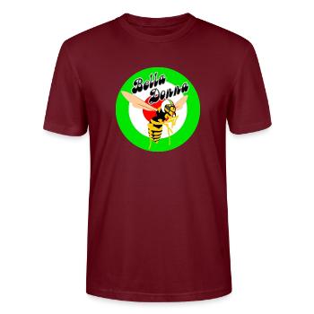 Guêpe Mod Cible Cocarde Verte Bella Donna - T-shirt bio CRAFTER Stanley Stella Unisexe - bordeaux - Devant - Alina (178cm) & Michal (187cm)