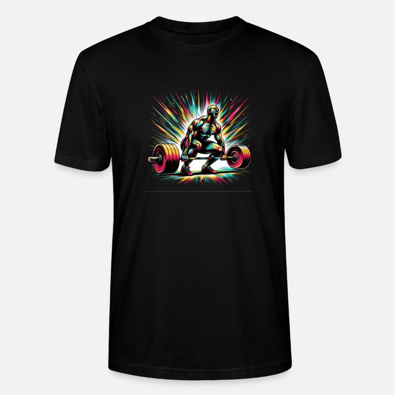 Powerlifting Energie: Kunst-Explosion - Stanley/Stella Unisex Bio-T-Shirt CRAFTER - Schwarz