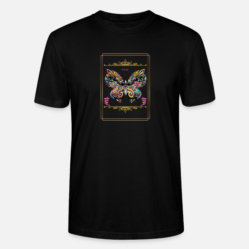 Schmetterling - Stanley/Stella Unisex Bio-T-Shirt CRAFTER - Schwarz