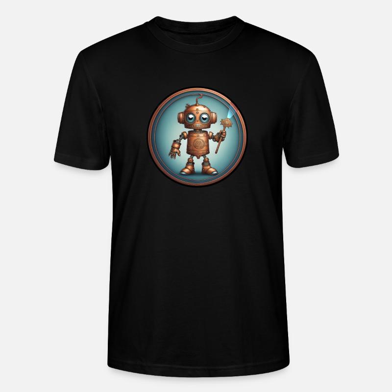 LAMPE DE POCHE ROBOT - T-shirt bio CRAFTER Stanley Stella Unisexe - noir