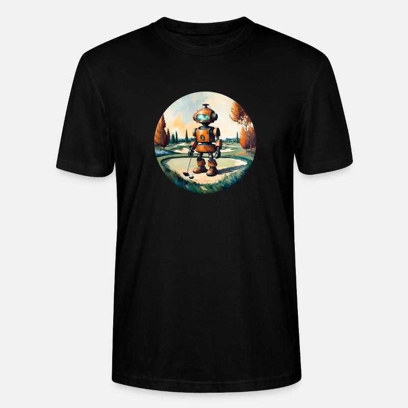 ROBOT GOLFEUR - T-shirt bio CRAFTER Stanley Stella Unisexe - noir