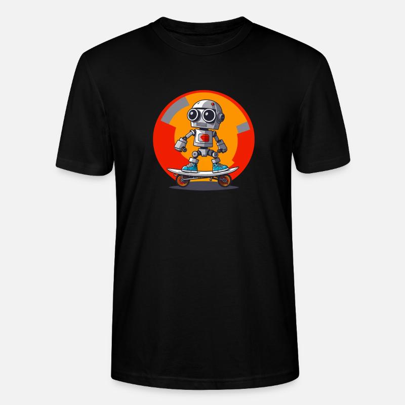 ROBOT SUR SCOOTER - T-shirt bio CRAFTER Stanley Stella Unisexe - noir