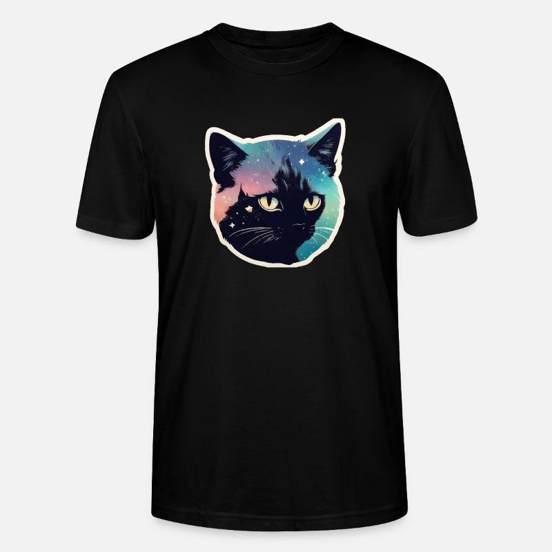 Chat dans les étoiles - T-shirt bio CRAFTER Stanley Stella Unisexe - noir