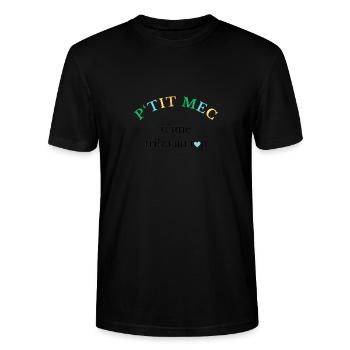 P'tit mec d'une tribu au top - T-shirt bio CRAFTER Stanley Stella Unisexe - noir - Devant - Alina (178cm) & Michal (187cm)