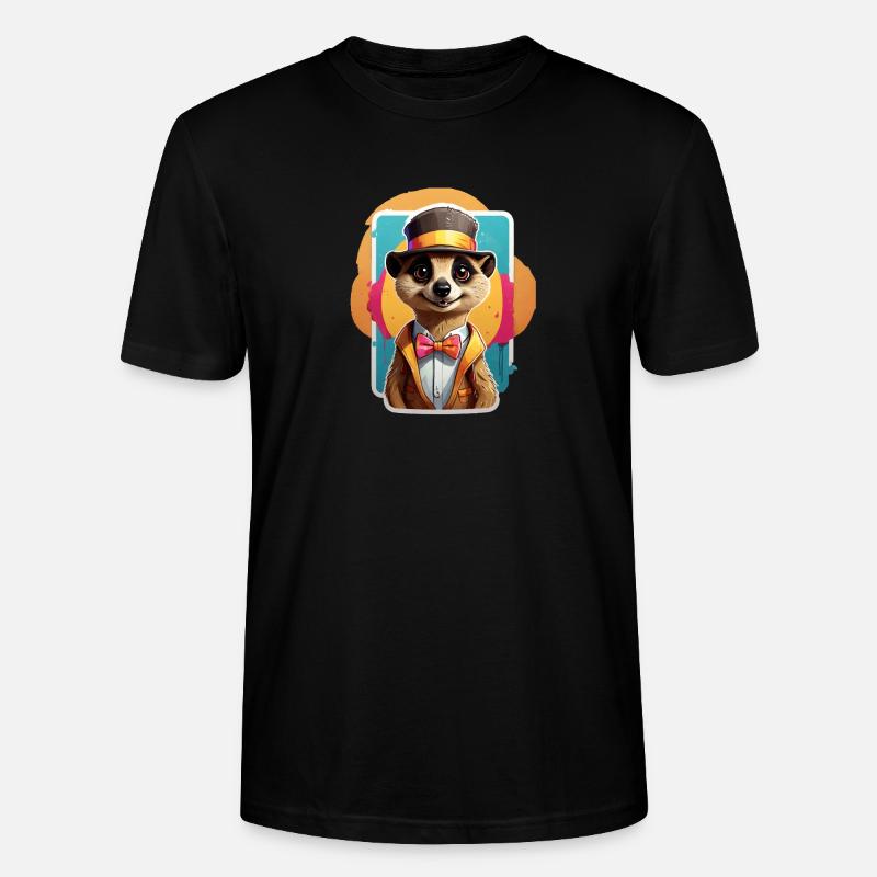 Lustiges Comic Erdmännchen - Stanley/Stella Unisex Bio-T-Shirt CRAFTER - Schwarz