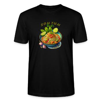 Som Tum - Stanley/Stella Unisex Bio-T-Shirt CRAFTER - Schwarz - Vorne - Alina (178cm) & Michal (187cm)