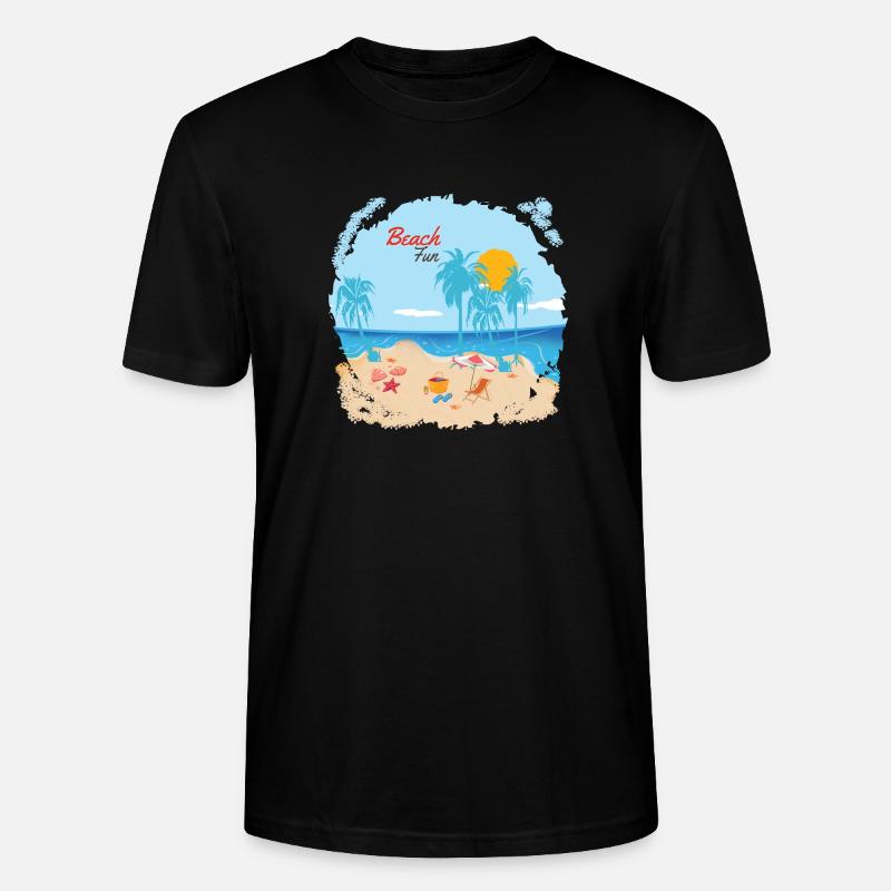 Strandspaß - Stanley/Stella Unisex Bio-T-Shirt CRAFTER - Schwarz