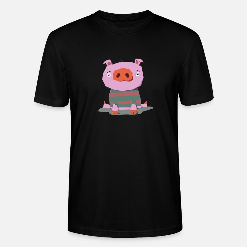 Bébé cochon - T-shirt bio CRAFTER Stanley Stella Unisexe - noir
