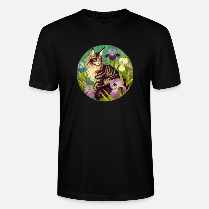 Braun getigerte Katze Iris - Stanley/Stella Unisex Bio-T-Shirt CRAFTER - Schwarz
