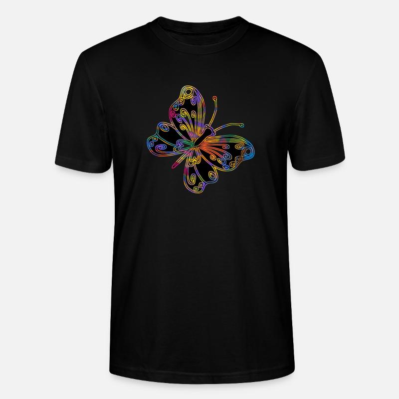 Schmetterling - Stanley/Stella Unisex Bio-T-Shirt CRAFTER - Schwarz