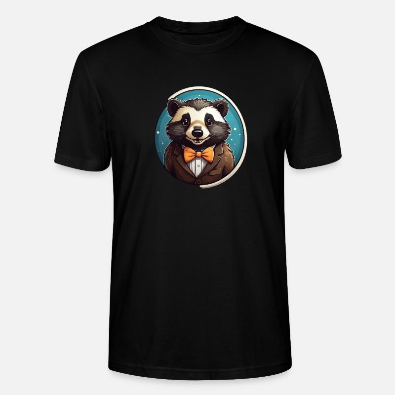 Drôle d’ours panda - T-shirt bio CRAFTER Stanley Stella Unisexe - noir