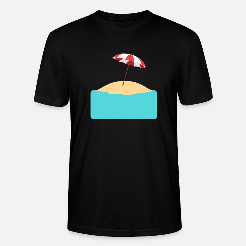 Plage avec île à remplir - T-shirt bio CRAFTER Stanley Stella Unisexe - noir
