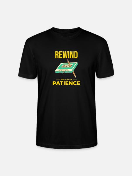 Kassettebånd Tilbagespoling 80'erne Nostalgi Retro 1980'erne - Stanley Stella CRAFTER unisex økologisk-T-shirt - sort