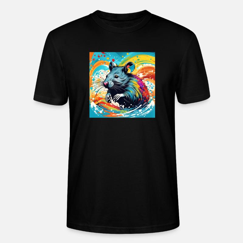 Couleur du rat - T-shirt bio CRAFTER Stanley Stella Unisexe - noir