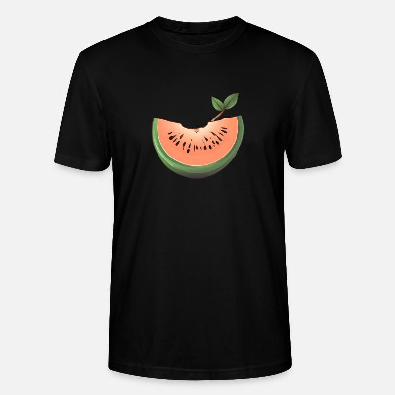 Pastèque, Melon, Fruit, Fruit - T-shirt bio CRAFTER Stanley Stella Unisexe - noir
