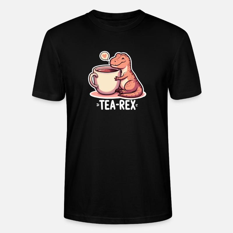 Tee Rex Tee-Rex Teetrinker Geschenk - Stanley/Stella Unisex Bio-T-Shirt CRAFTER - Schwarz