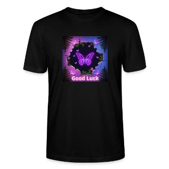 Good Luck - Stanley/Stella CRAFTER Unisex Organic T-Shirt - black - Front - Alina (178cm) & Michal (187cm)