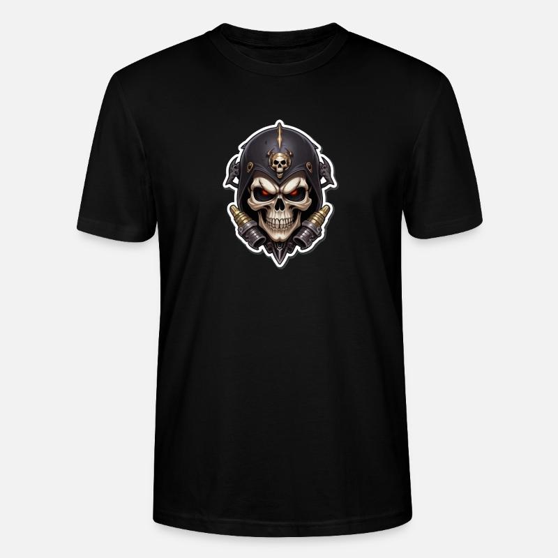Totenkopf Skull - Stanley/Stella Unisex Bio-T-Shirt CRAFTER - Schwarz
