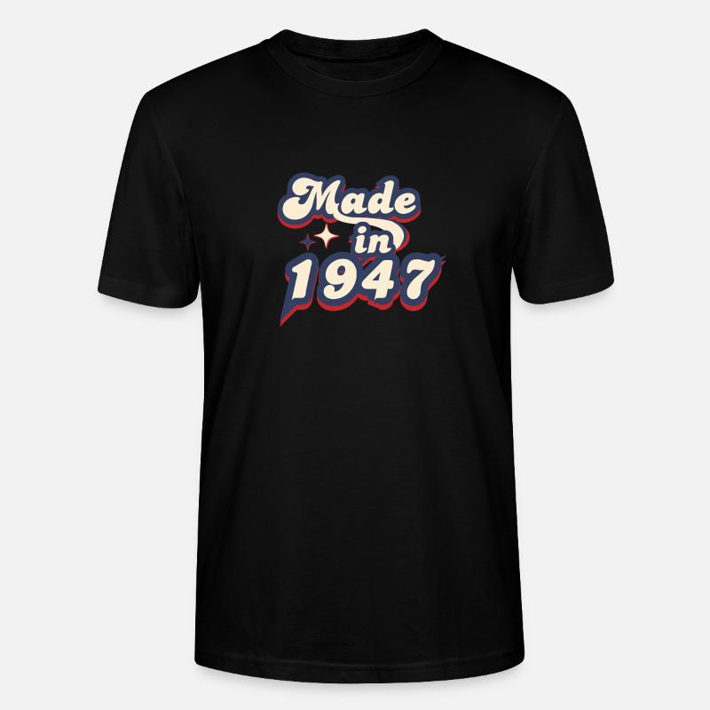 Made in 1947 retro - T-shirt bio CRAFTER Stanley Stella Unisexe - noir