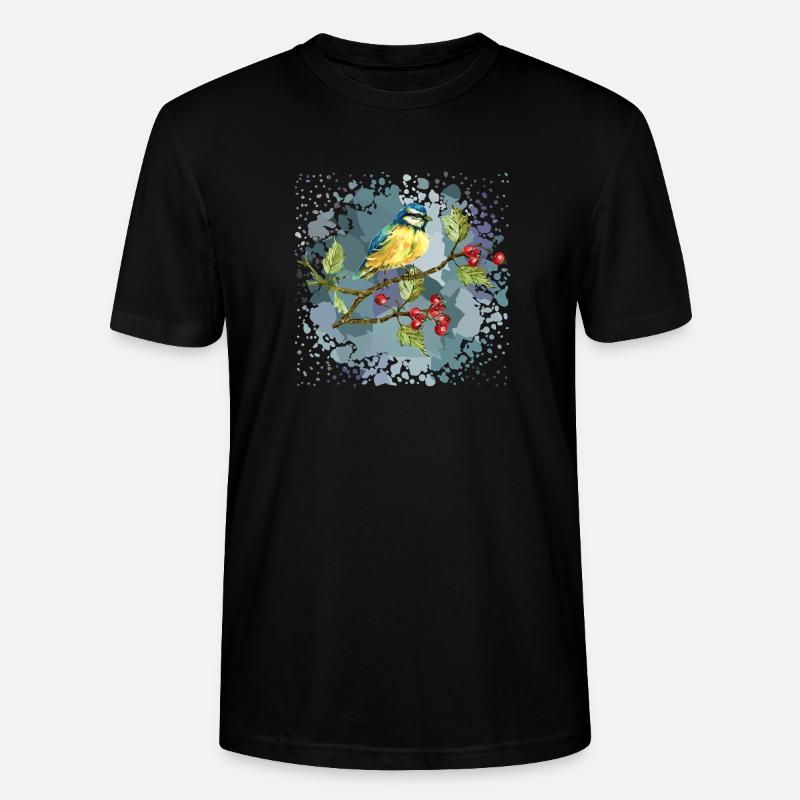Bunter Vogel - Stanley/Stella Unisex Bio-T-Shirt CRAFTER - Schwarz
