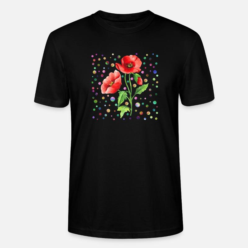 Blumen - Stanley/Stella Unisex Bio-T-Shirt CRAFTER - Schwarz