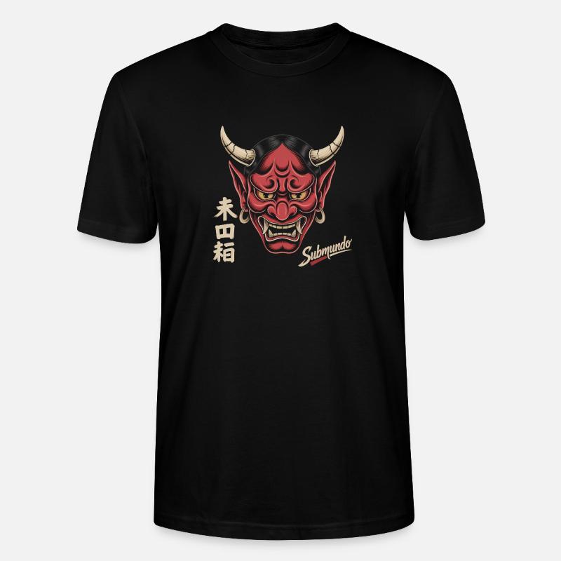 Masque japonais - T-shirt bio CRAFTER Stanley Stella Unisexe - noir