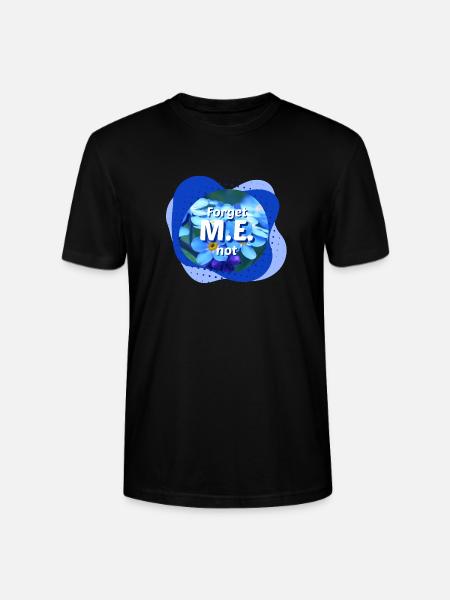Oubliez M.E. pas bleu Myosotis - T-shirt bio CRAFTER Stanley Stella Unisexe - noir