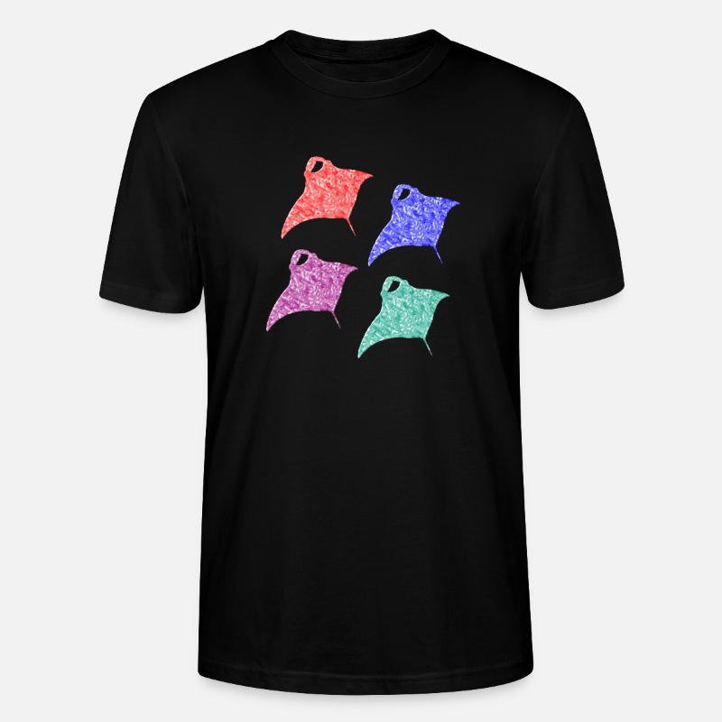 Rochen Manta - Stanley/Stella Unisex Bio-T-Shirt CRAFTER - Schwarz