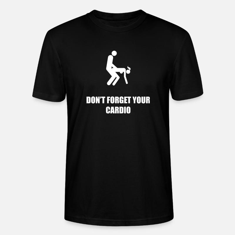 Vergessen Sie nicht Cardio - Stanley/Stella Unisex Bio-T-Shirt CRAFTER - Schwarz
