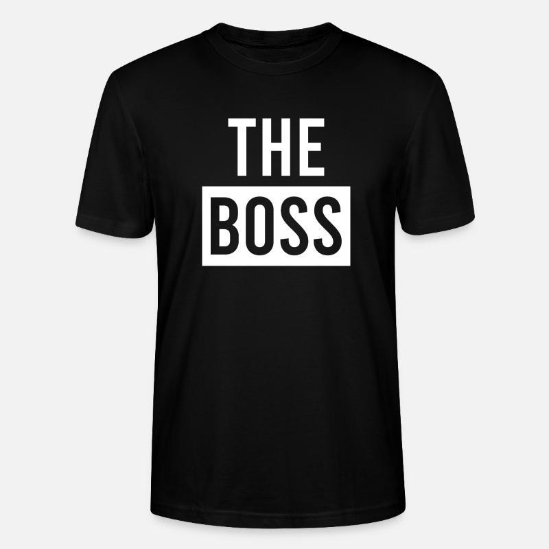 Le Boss blanc - T-shirt bio CRAFTER Stanley Stella Unisexe - noir