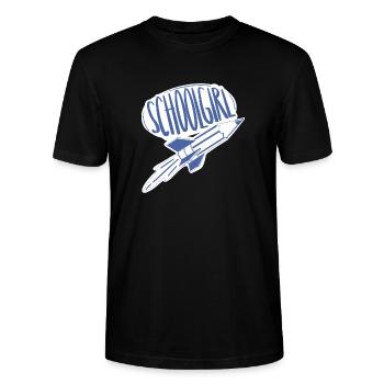 Écolière / premier jour d’école / débutants à l’école - T-shirt bio CRAFTER Stanley Stella Unisexe - noir - Devant - Alina (178cm) & Michal (187cm)