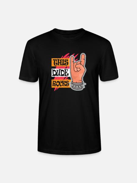 This Dude Rocks - Stanley/Stella Unisex Bio-T-Shirt CRAFTER - Schwarz