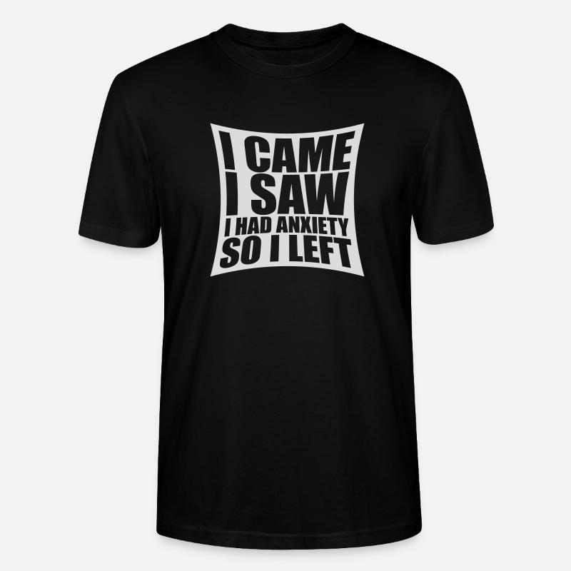 J’avais de l’anxiété en disant - T-shirt bio CRAFTER Stanley Stella Unisexe - noir