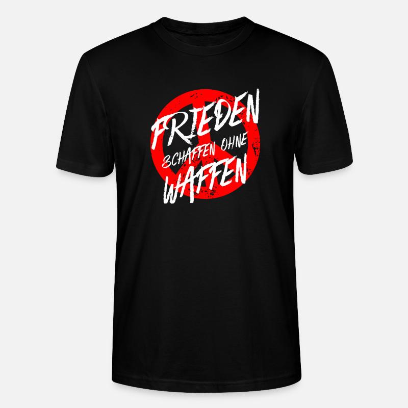Frieden schaffen - Stanley/Stella Unisex Bio-T-Shirt CRAFTER - Schwarz