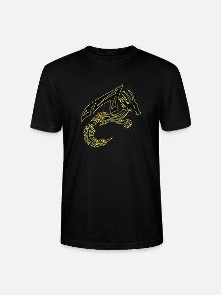 Tribal Black and Yellow Dragon - Stanley/Stella CRAFTER Unisex Organic T-Shirt - black