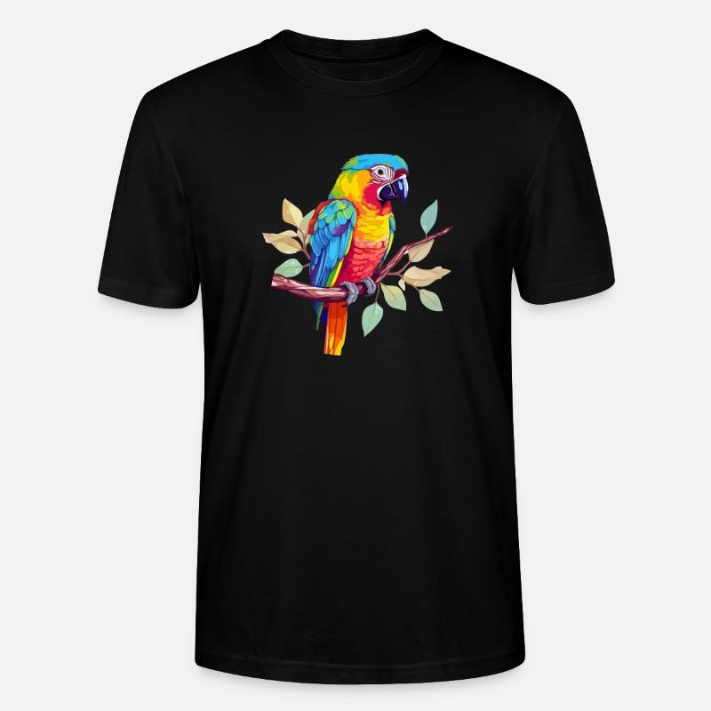 Hacki der Papagei - Stanley/Stella Unisex Bio-T-Shirt CRAFTER - Schwarz