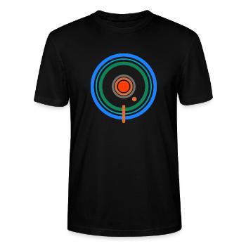 BLUE MONDAY - Stanley/Stella CRAFTER Unisex Organic T-Shirt - black - Front - Alina (178cm) & Michal (187cm)