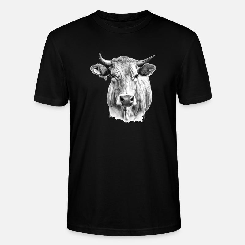 La vache au crayon - T-shirt bio CRAFTER Stanley Stella Unisexe - noir