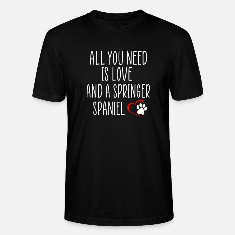 Springer Spaniel Zitate - Stanley/Stella Unisex Bio-T-Shirt CRAFTER - Schwarz