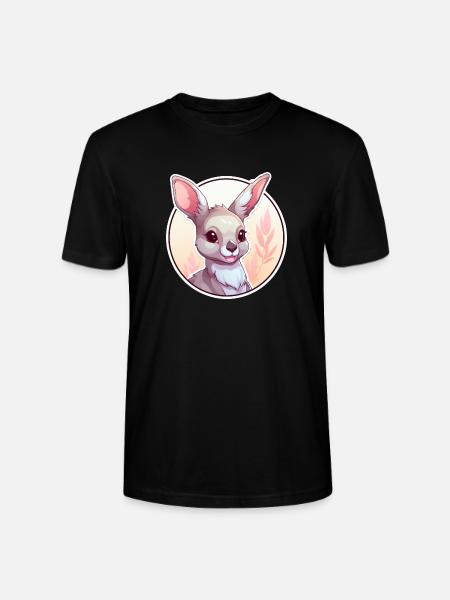 Kangaroo - Stanley/Stella CRAFTER Unisex Organic T-Shirt - black